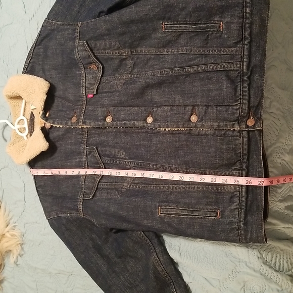 Levi's Dark Wash Denim Blue Jacket Sz XL - Picture 2 of 5
